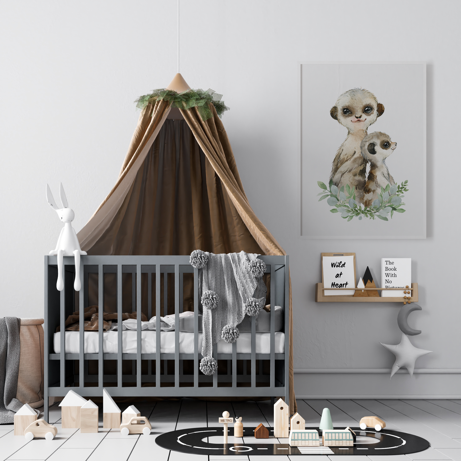 Meerkat Nursery Wall Art Print