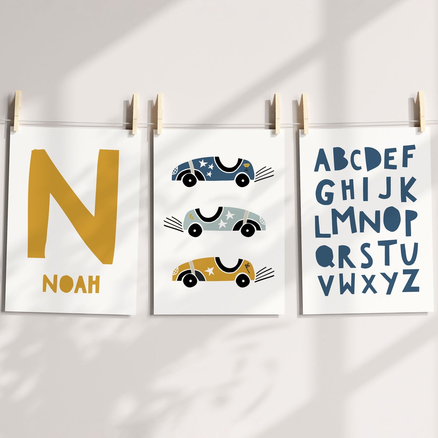 Racing Cars, Name & Alphabet Prints