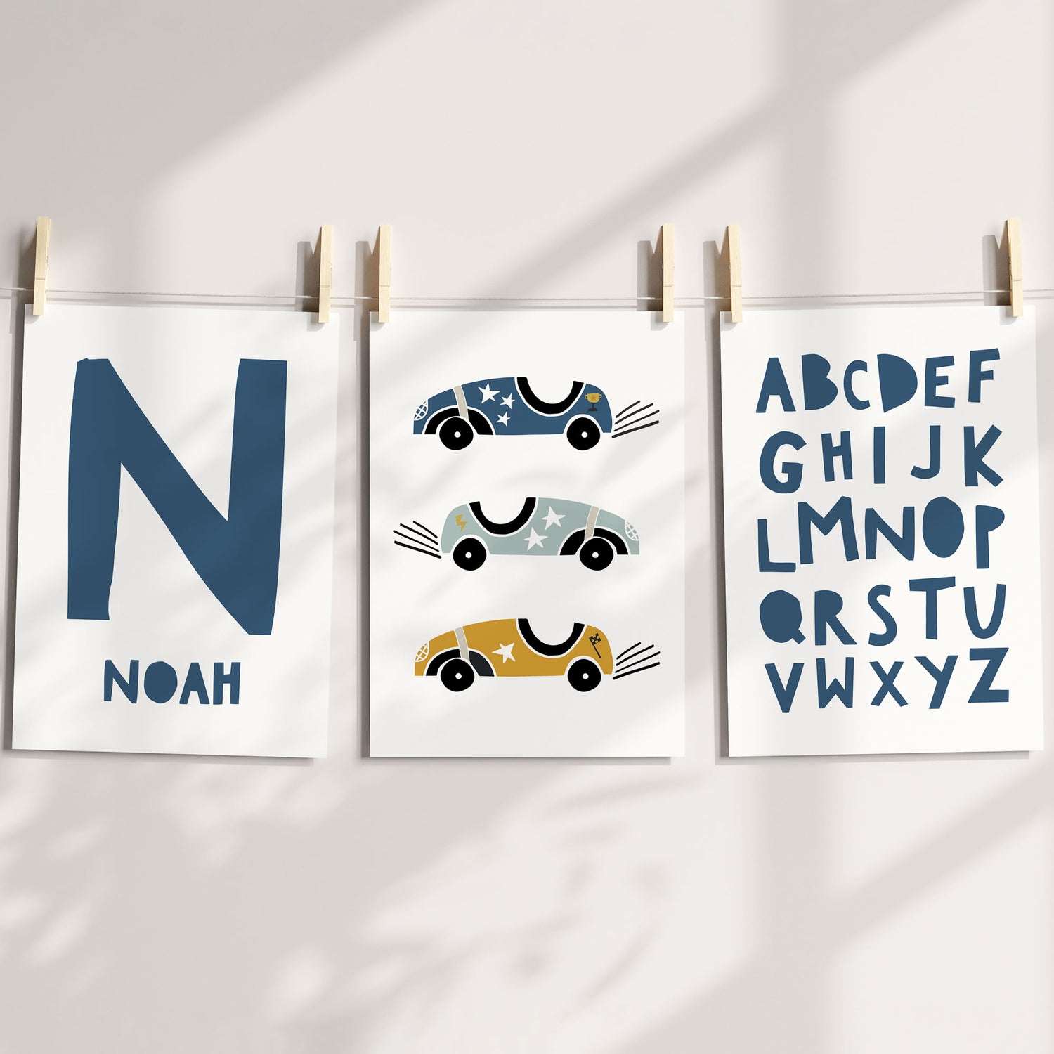 Racing Cars, Name & Alphabet Prints