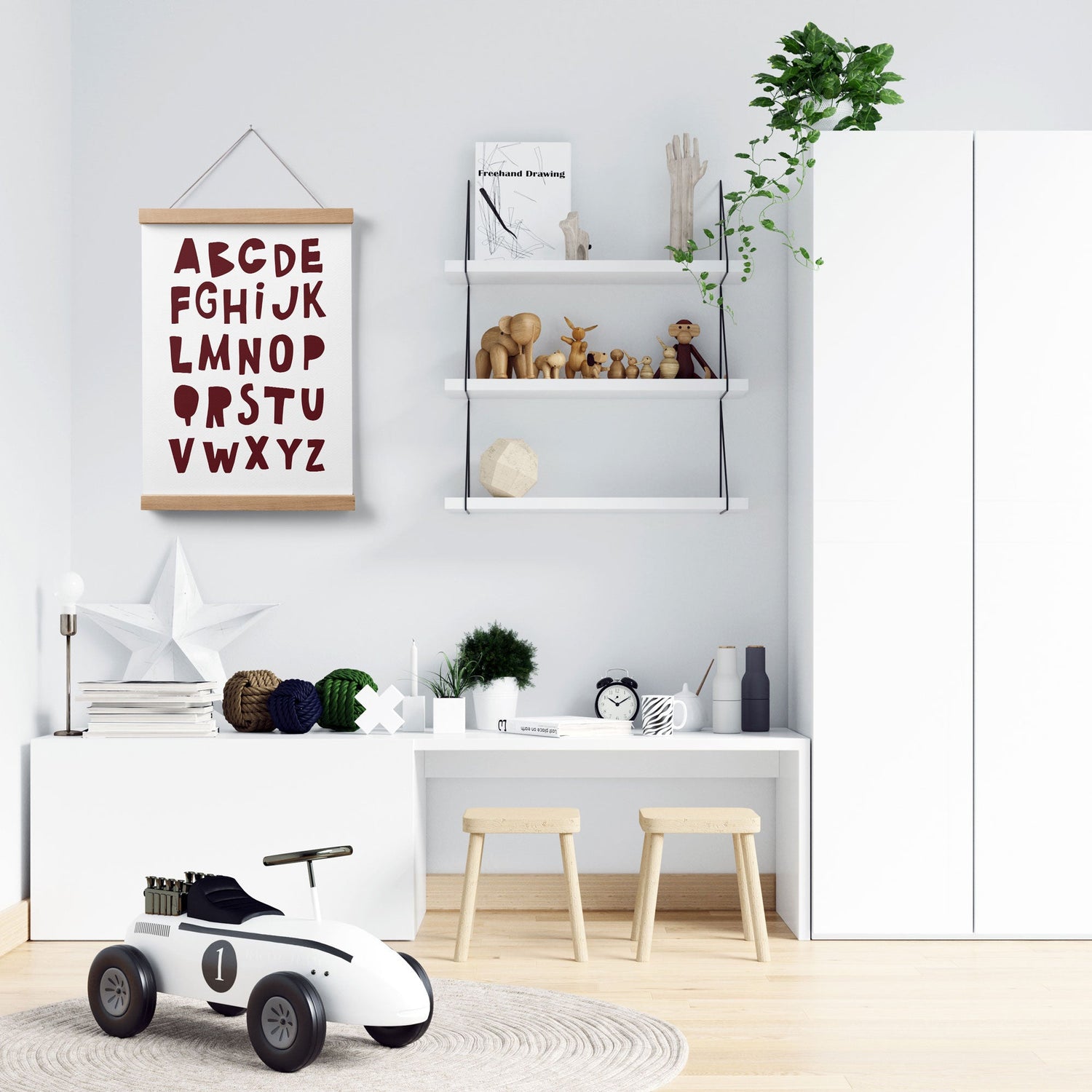 Claret Alphabet Print