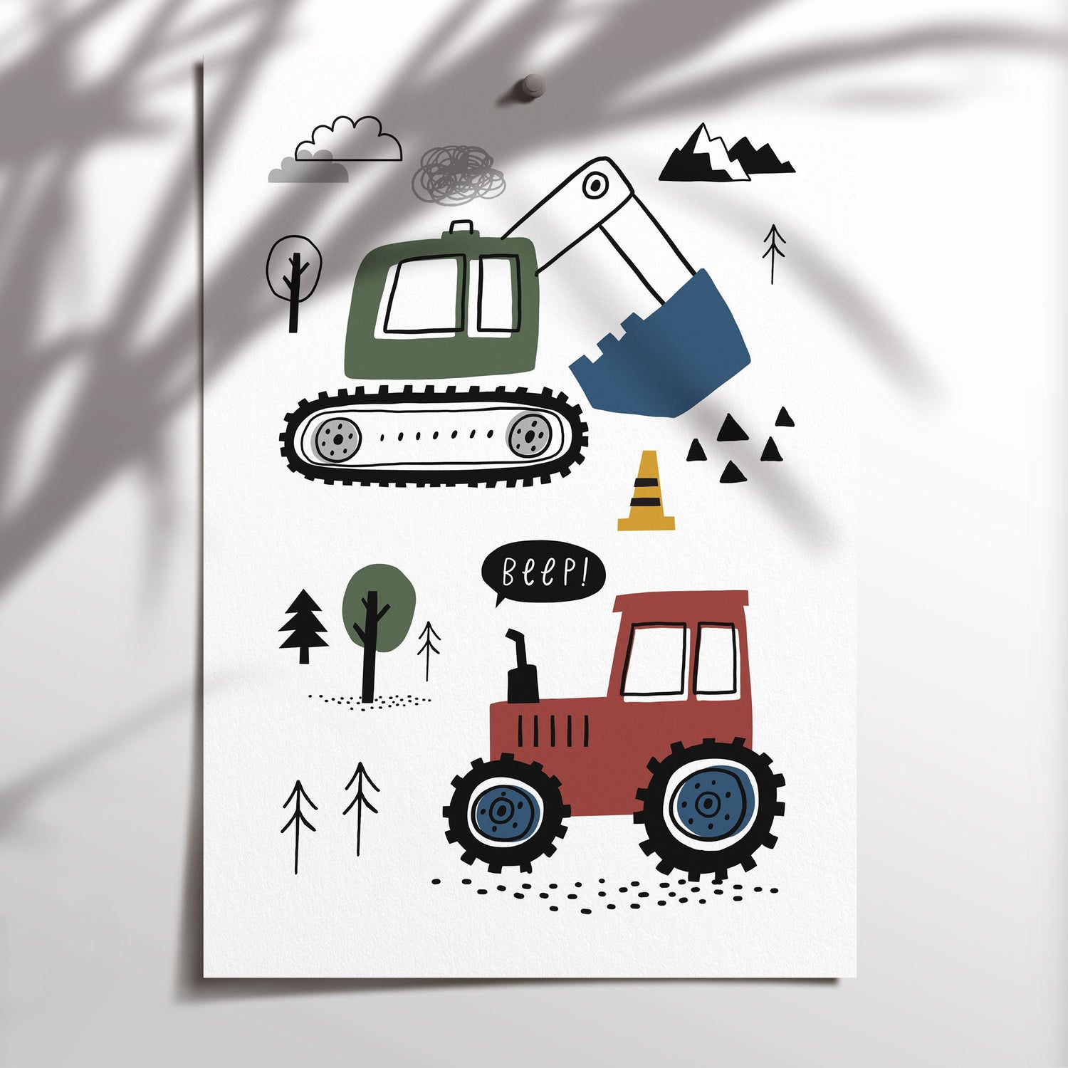 Construction Vehicles & Alphabet Prints