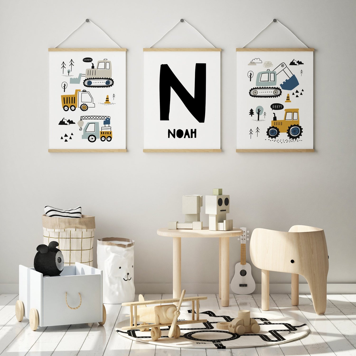 Construction Vehicles & Name Prints