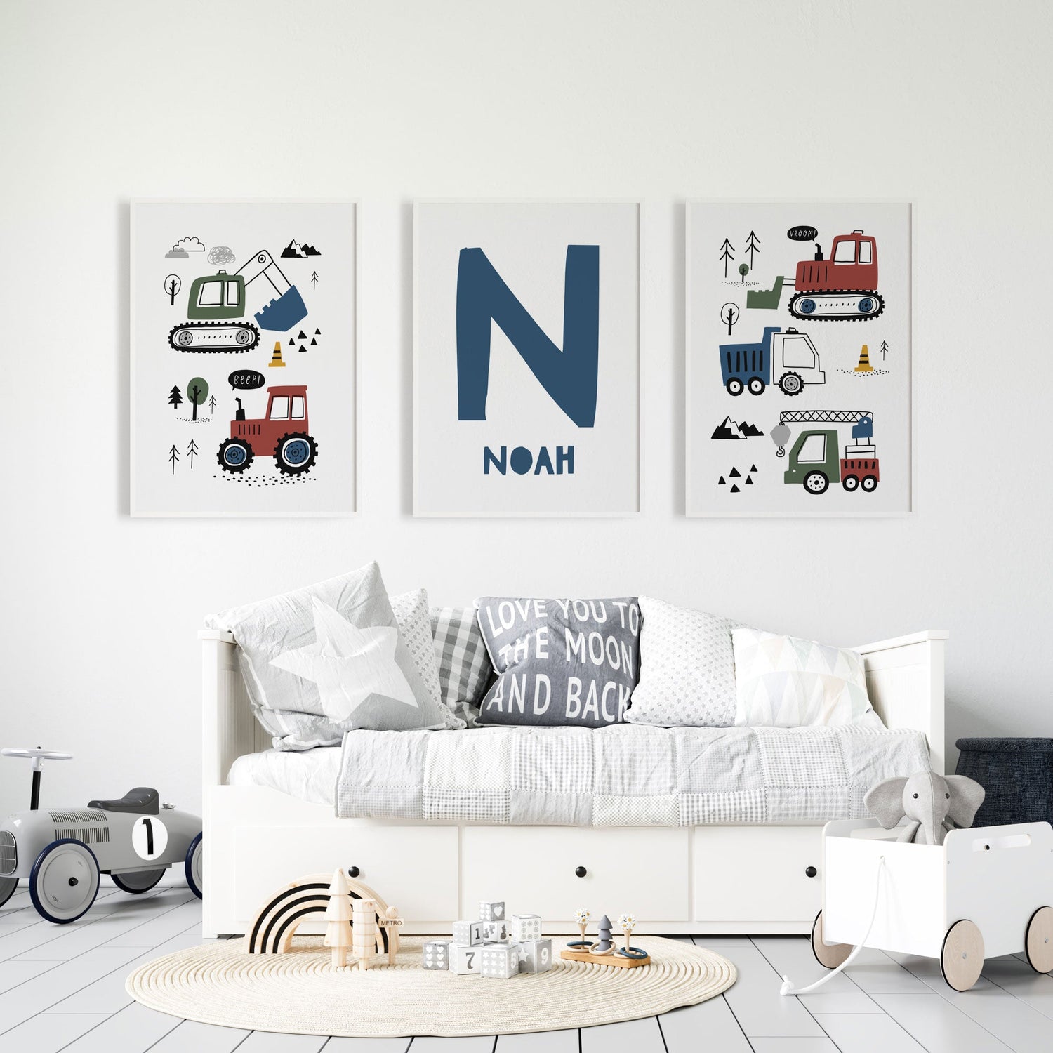 Construction Vehicles & Name Prints