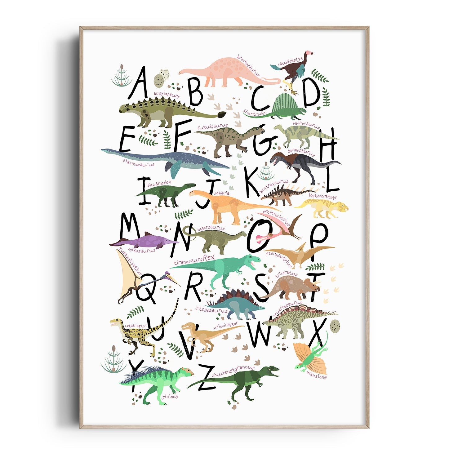 Dinosaur Alphabet Print