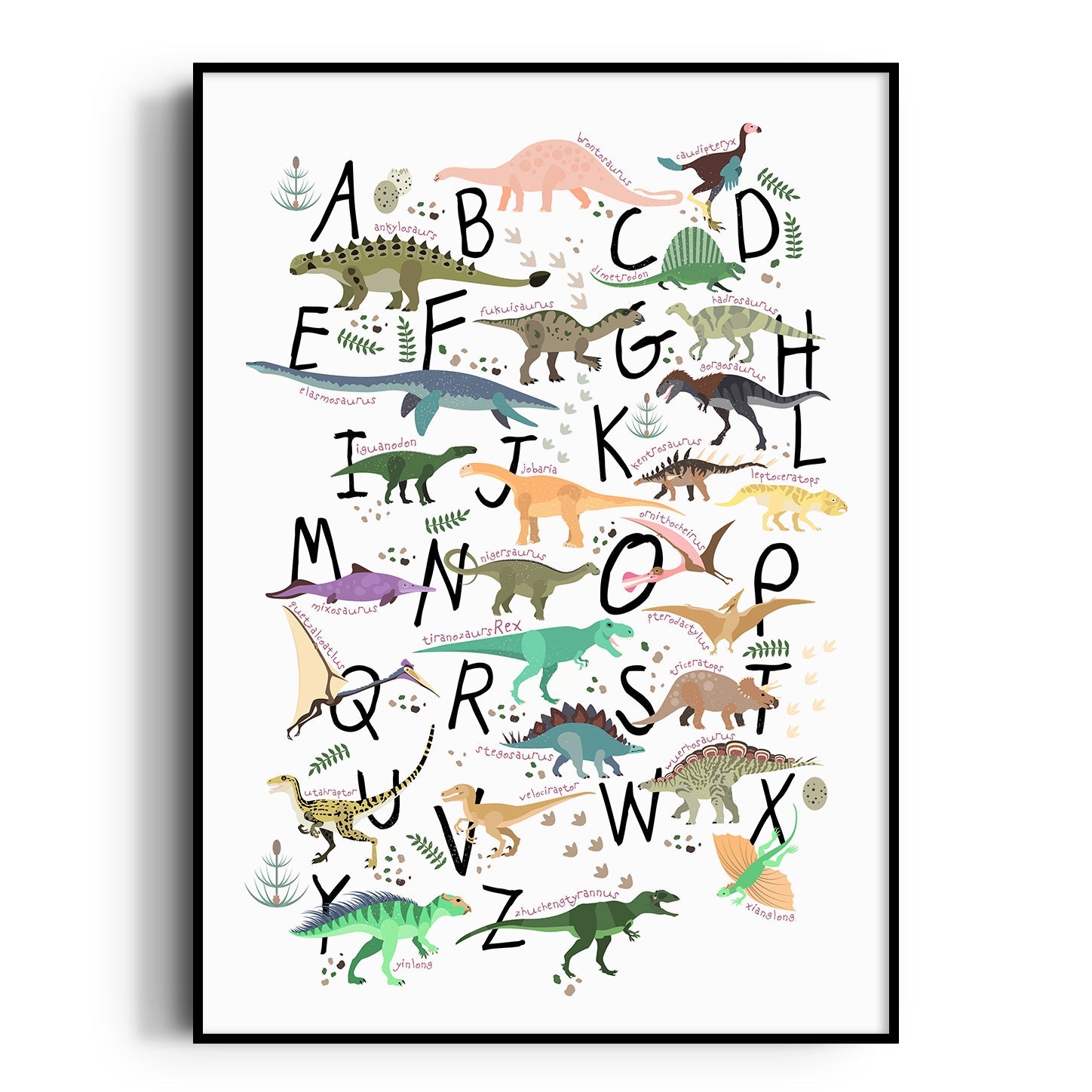 Dinosaur Alphabet Print