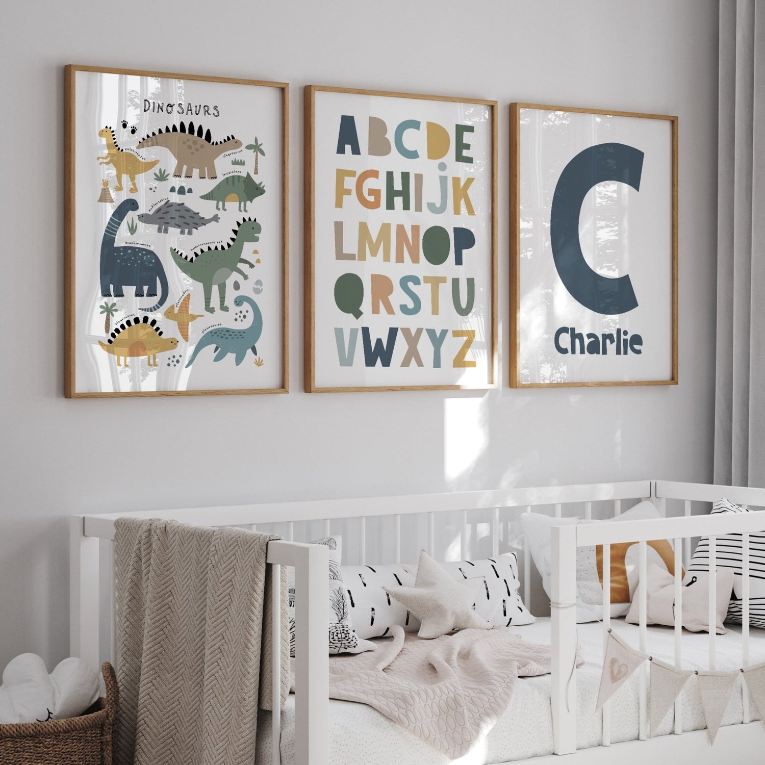 Dinosaur Chart, Alphabet & Name Prints