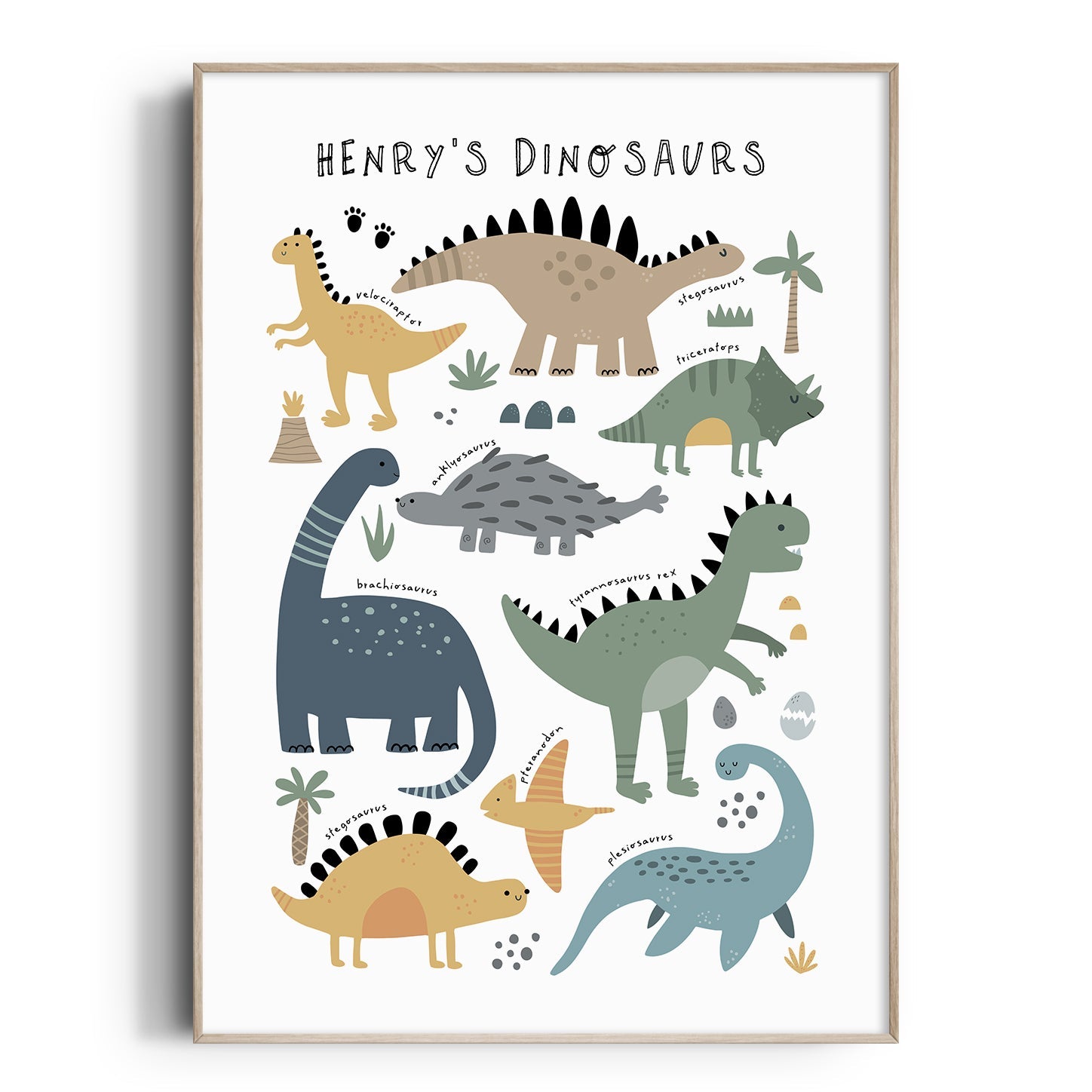 Dinosaur Chart Name Print