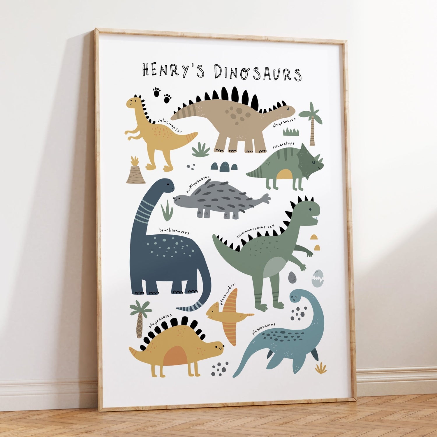 Dinosaur Chart Name Print