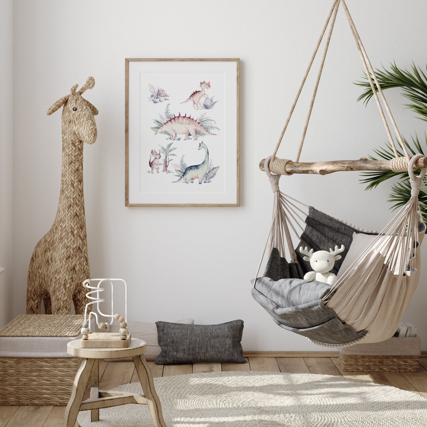 Watercolour Dinosaurs Print