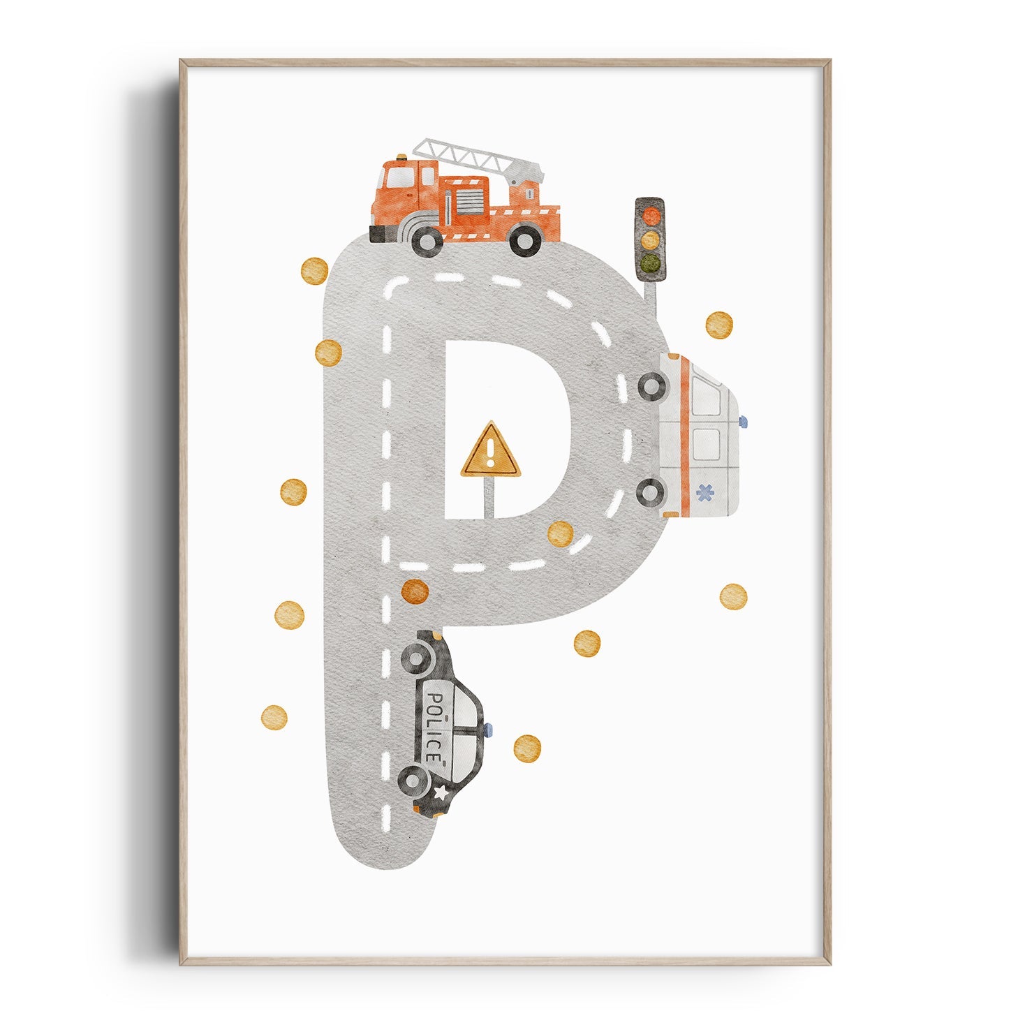Emergency Vehicle Letter Print