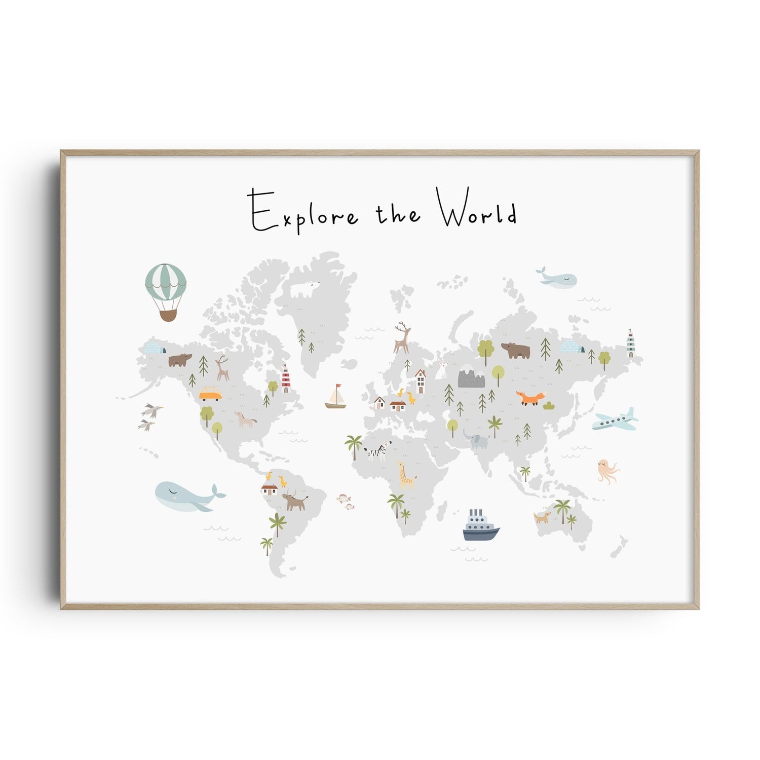 Explore the World Map Print