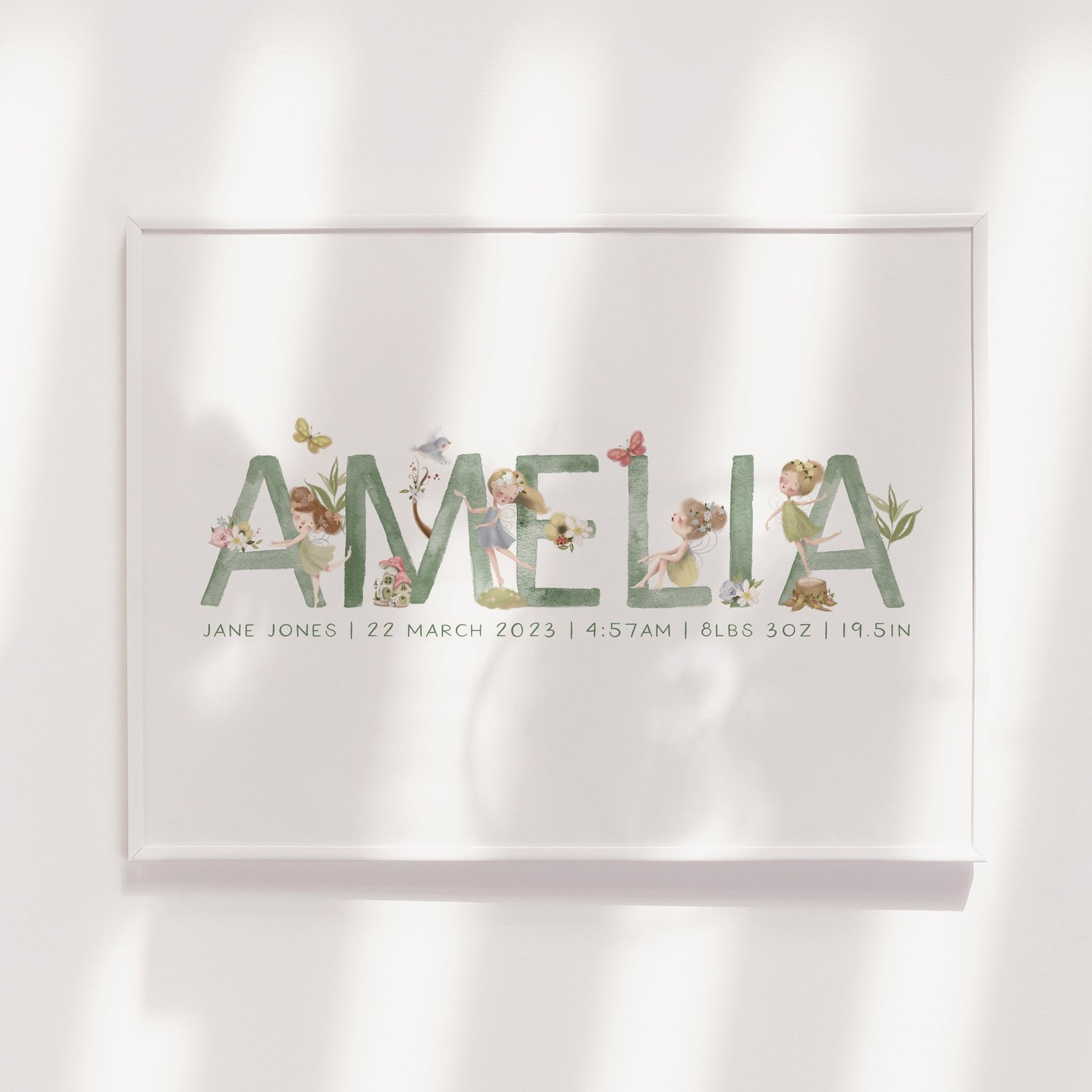 Fairy Name & Birth Print