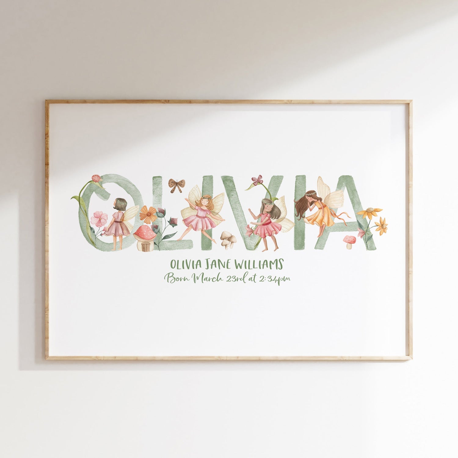 Fairy Name & Birth Print