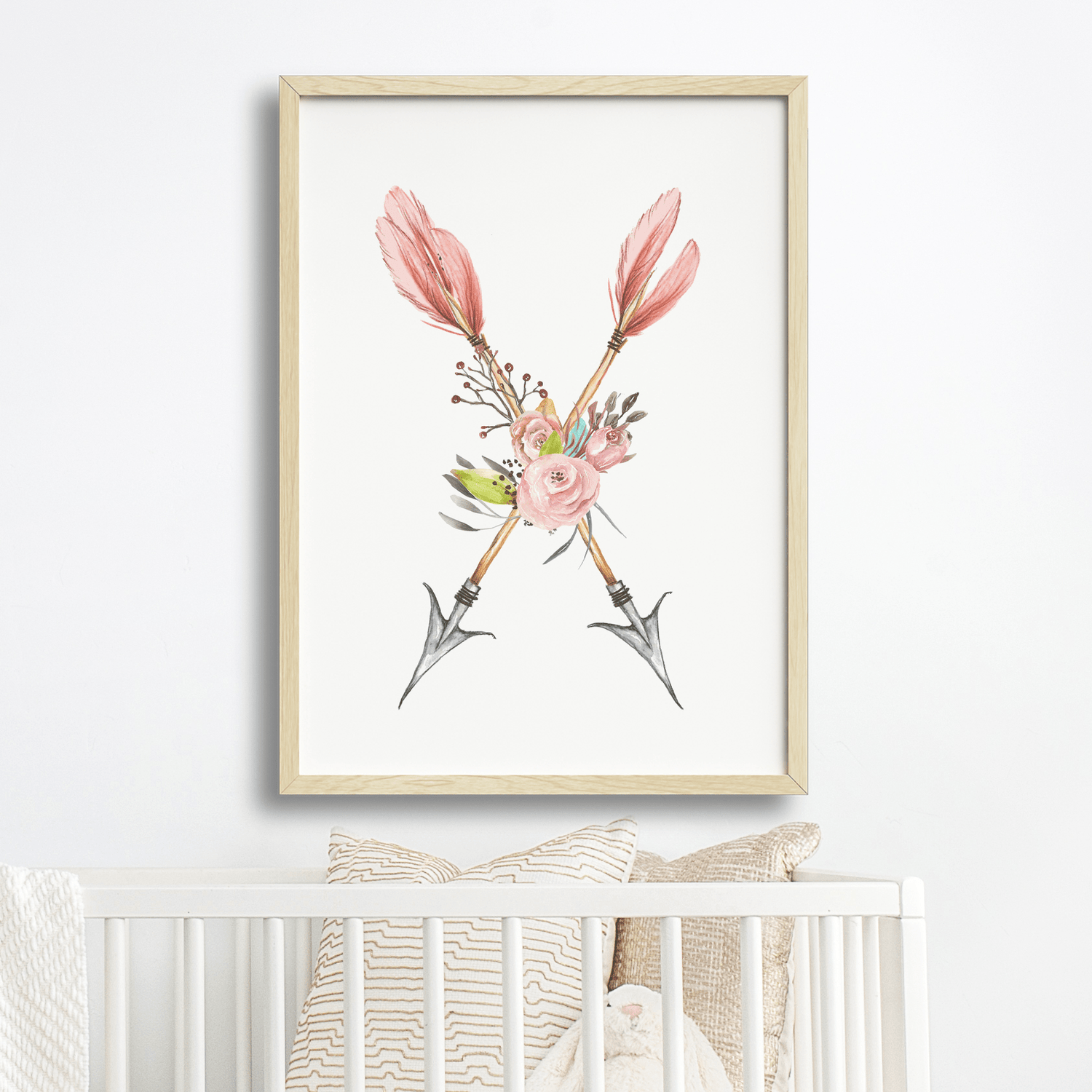 Pink Boho Tribal Arrows Print