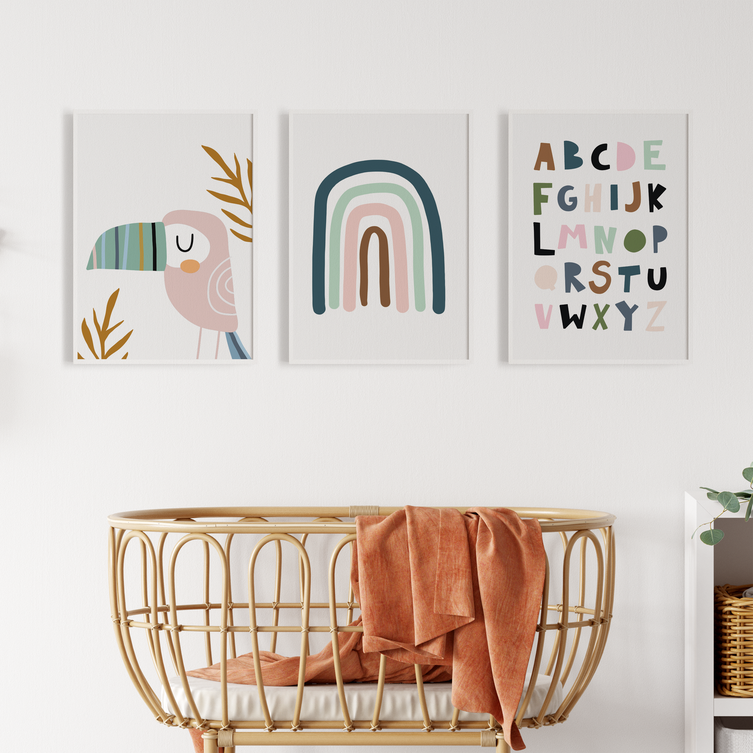 Toucan, Rainbow & Alphabet Prints