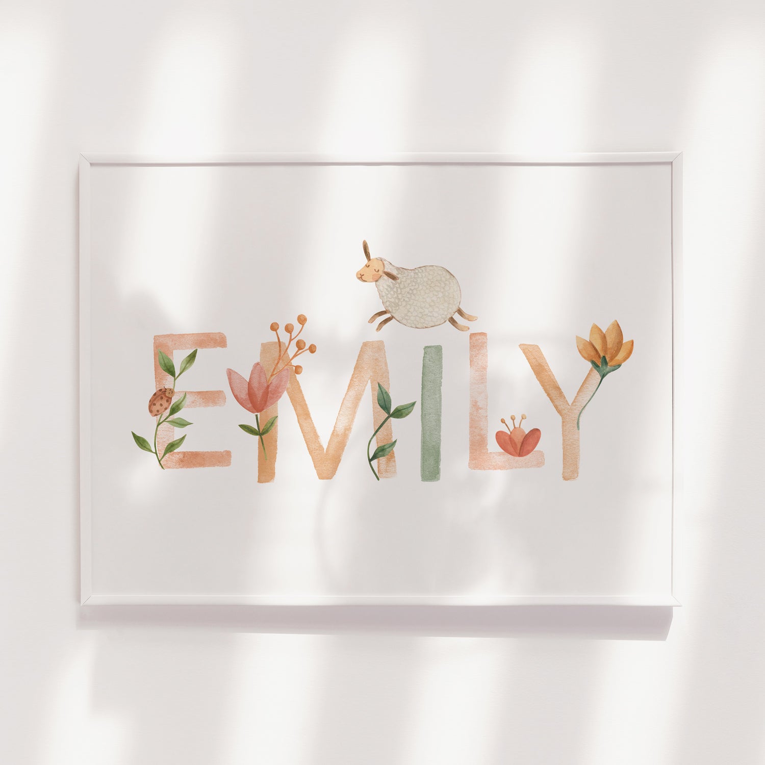 Woodland Animal Name Print