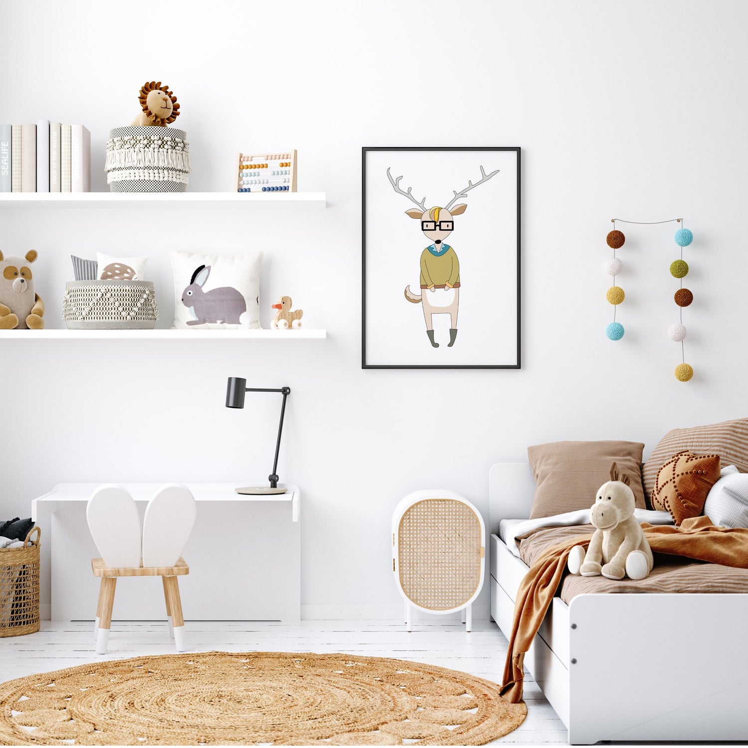 Hipster Deer Print
