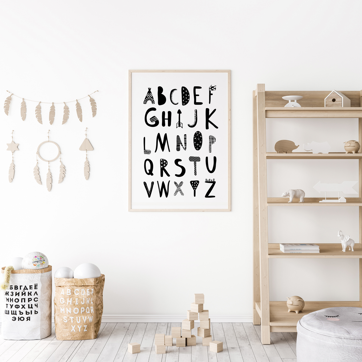 Tribal Alphabet Print