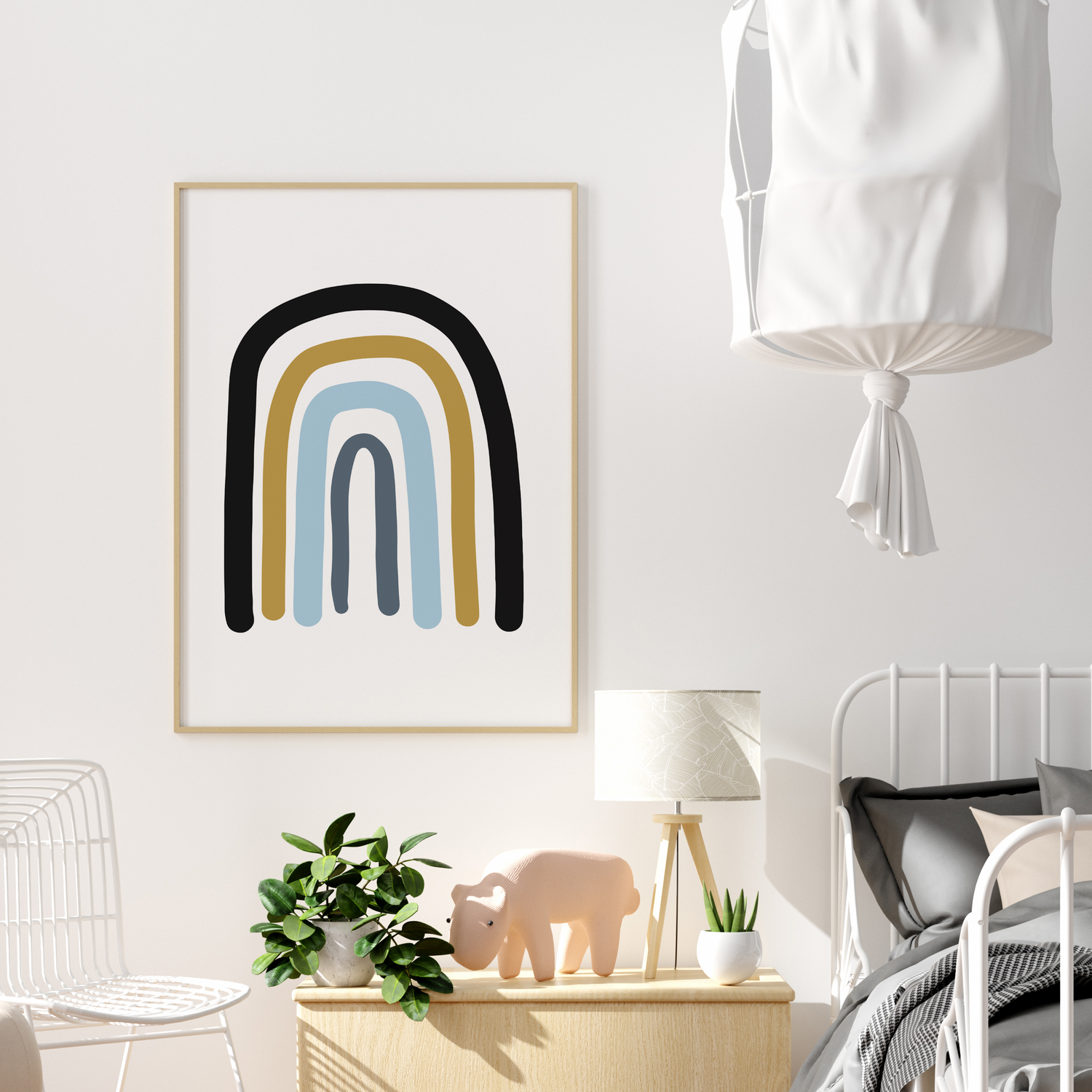 Boys rainbow Nursery Print