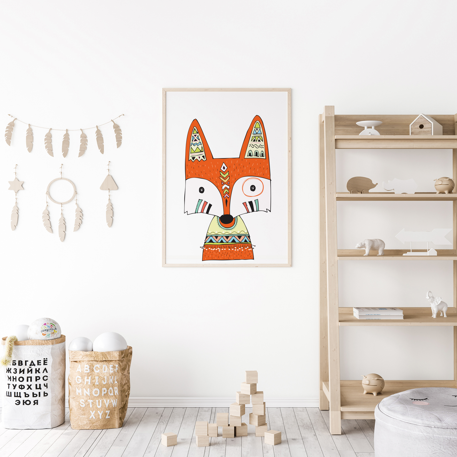 Tribal Fox Print