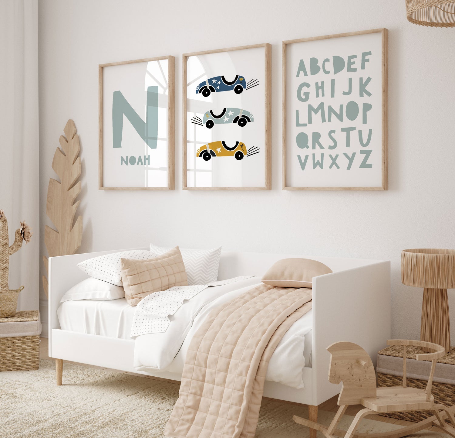 Racing Cars, Name & Alphabet Prints