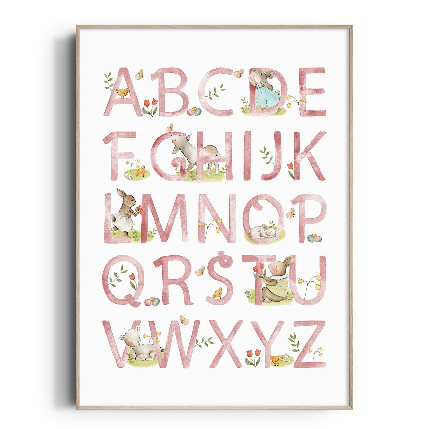 Spring Animals Alphabet Print
