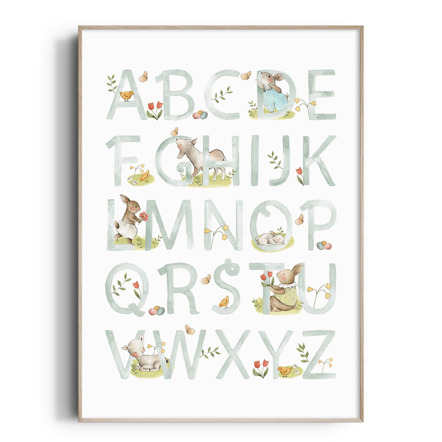 Spring Animals Alphabet Print