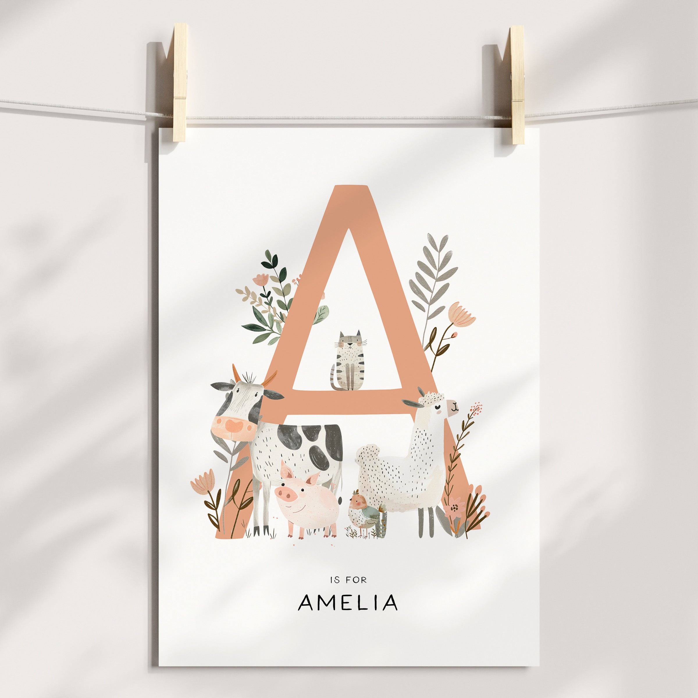 Farm Animals, Numbers, Letter & Name Prints