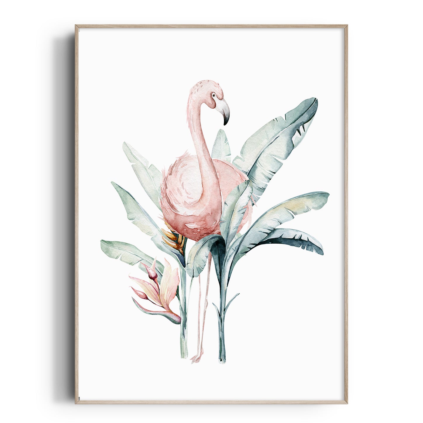 Watercolour Flamingo Print