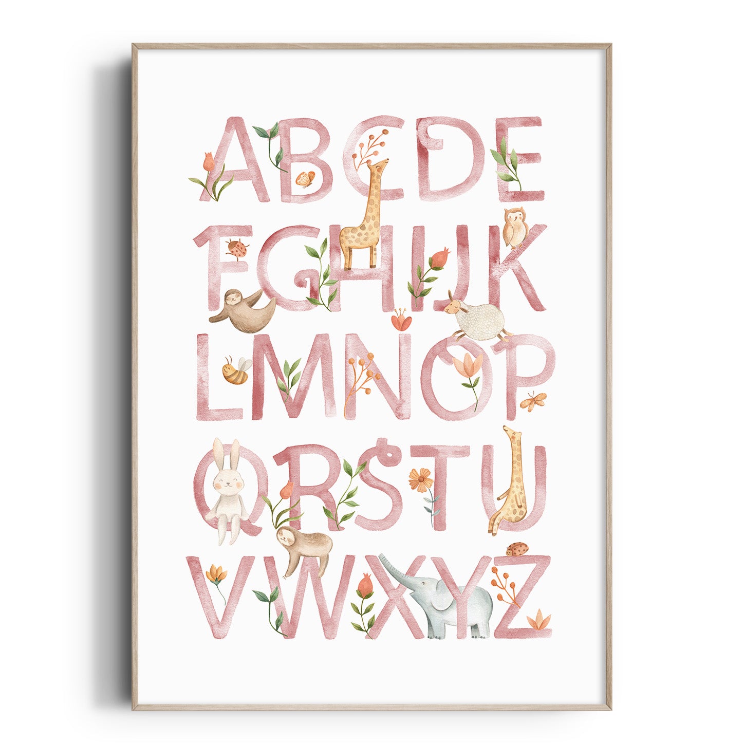 Woodland Animal Alphabet Print