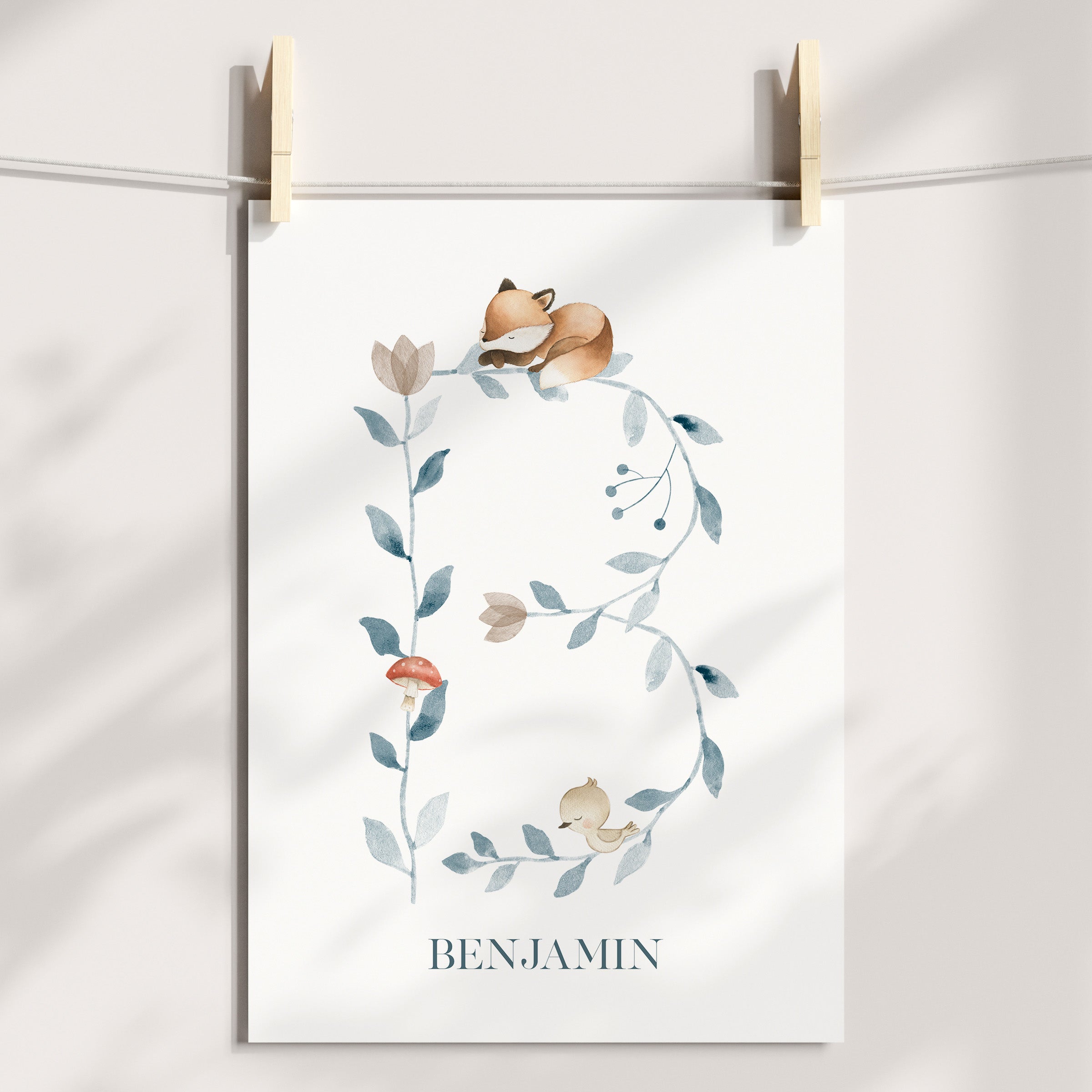 Woodland Animal Letter & Name Print