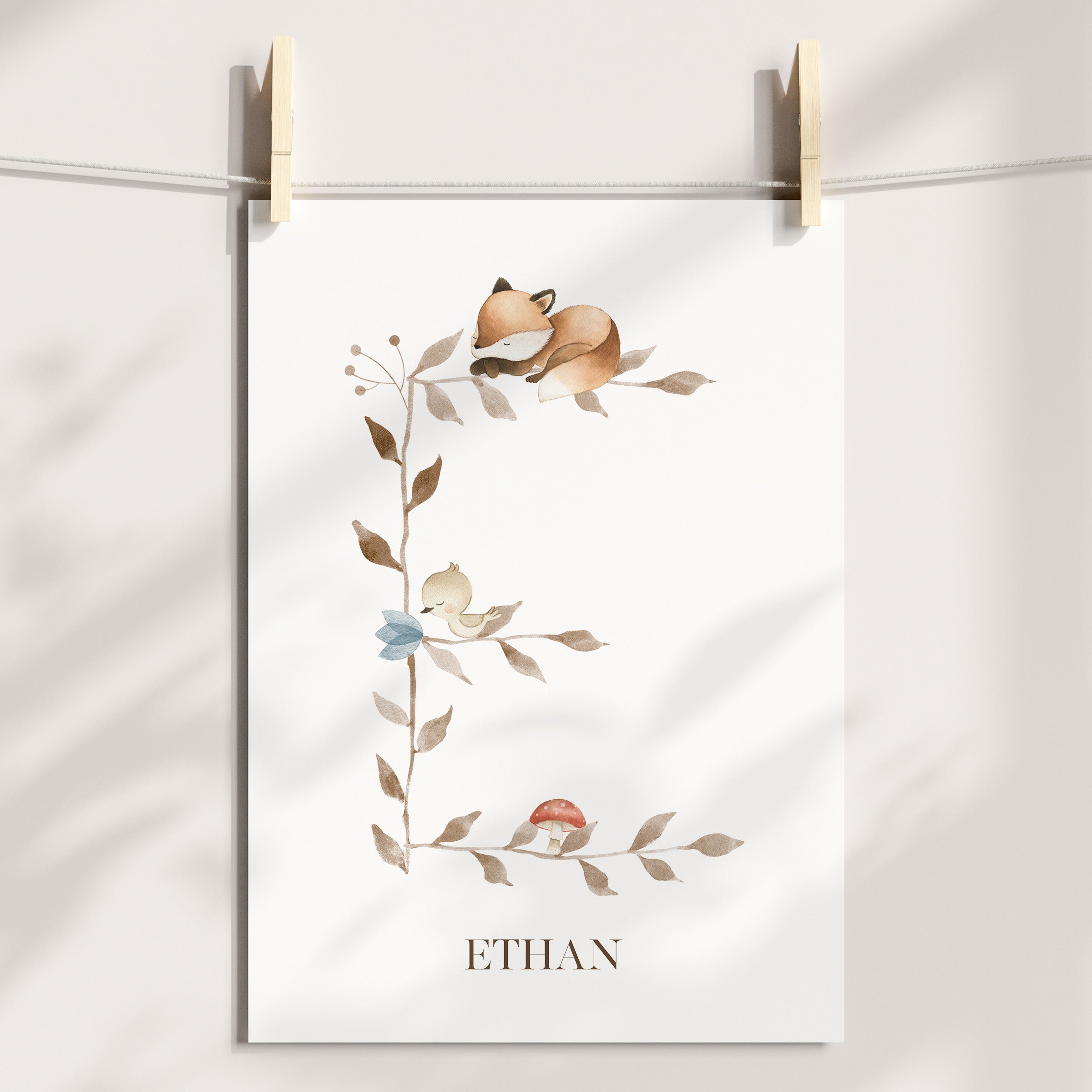 Woodland Animal Letter & Name Print