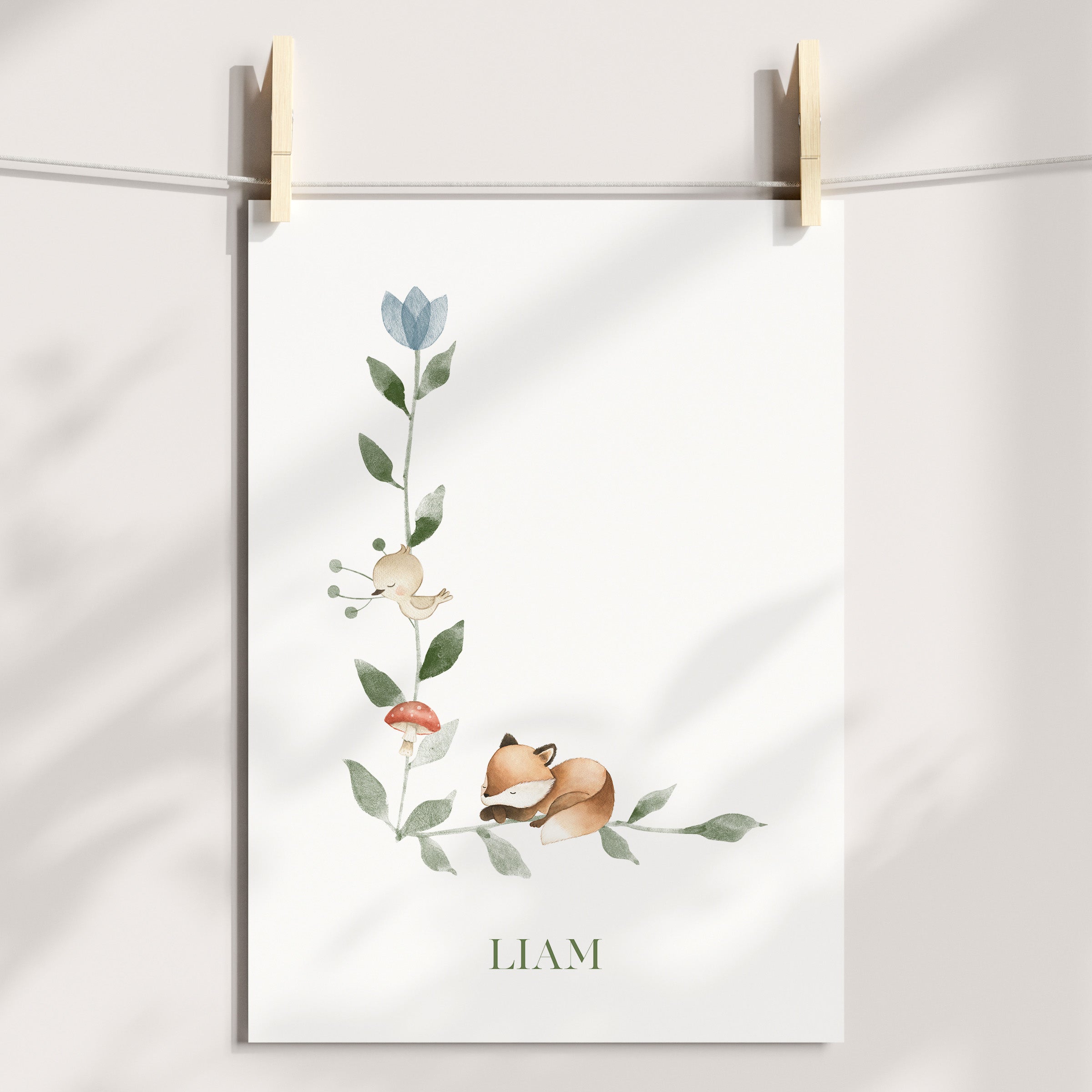 Woodland Animal Letter & Name Print