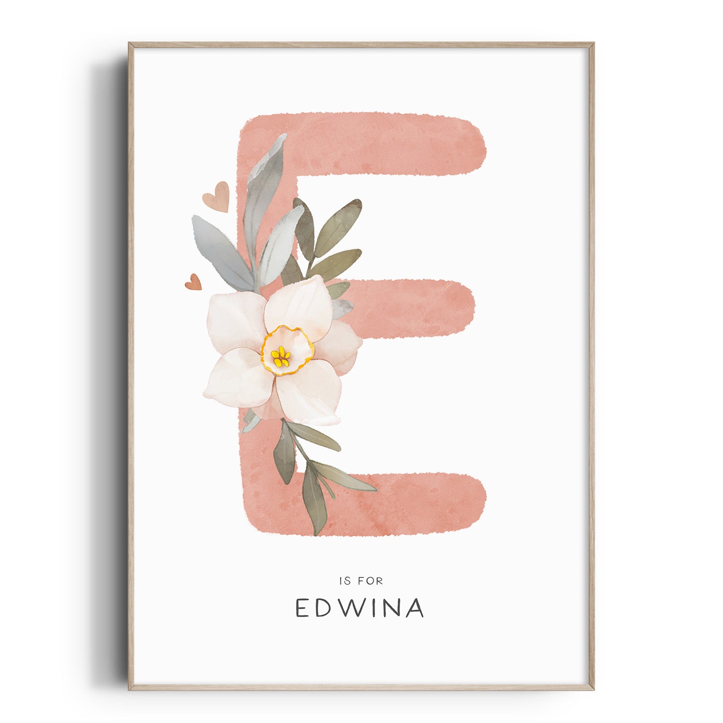 Boho Floral Letter & Name Print