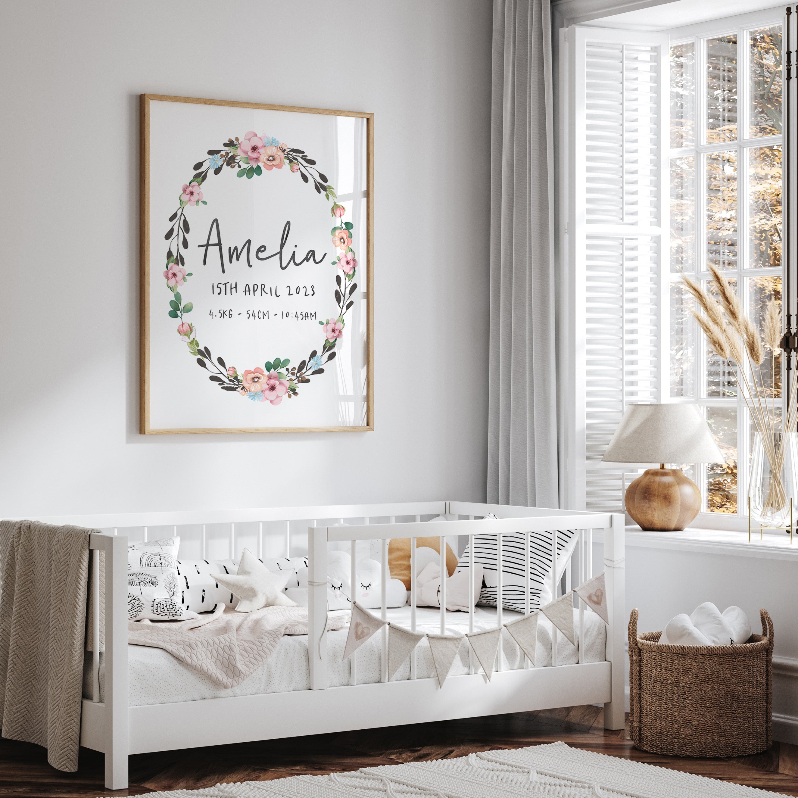 Floral Birth Print