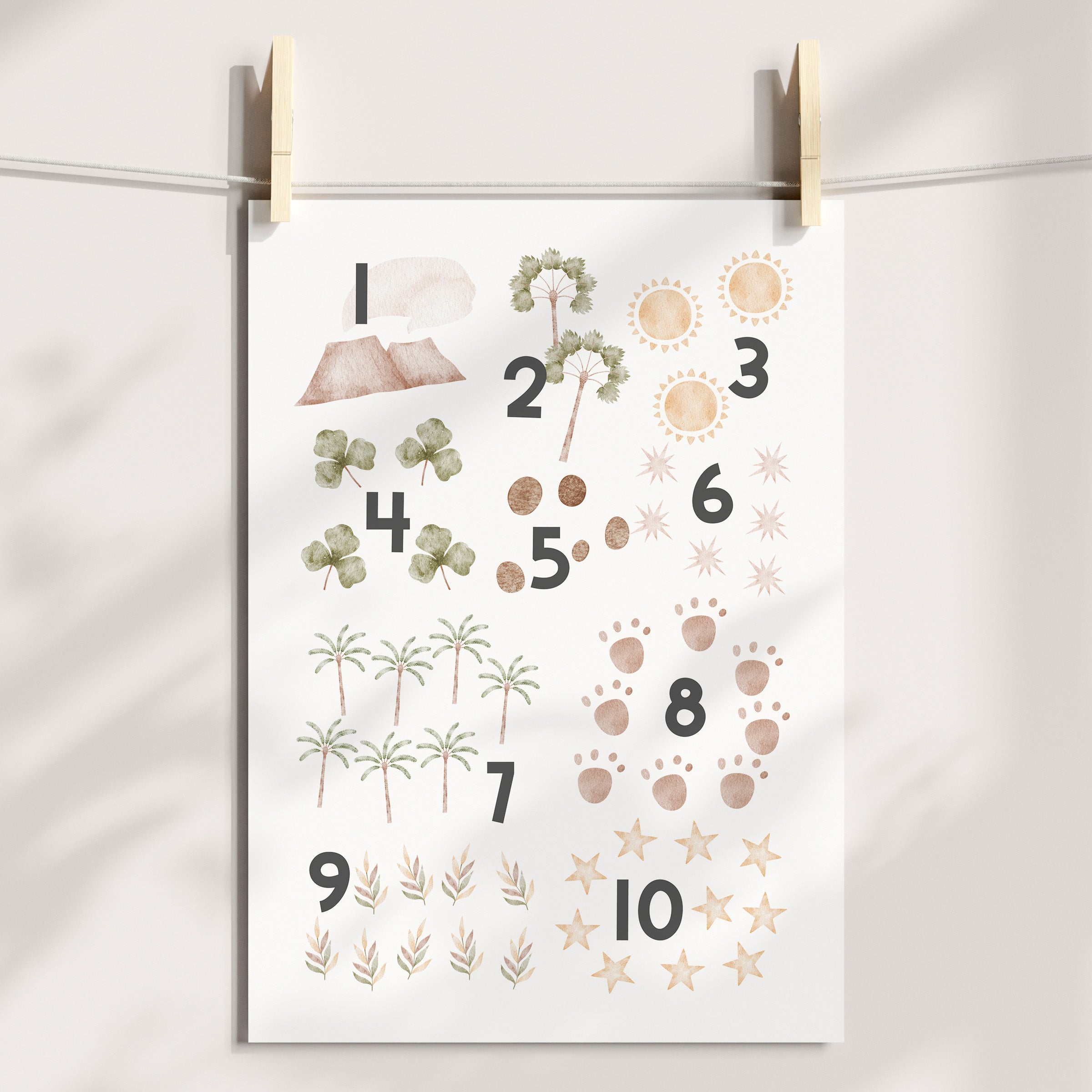 Dinosaur Numbers Print