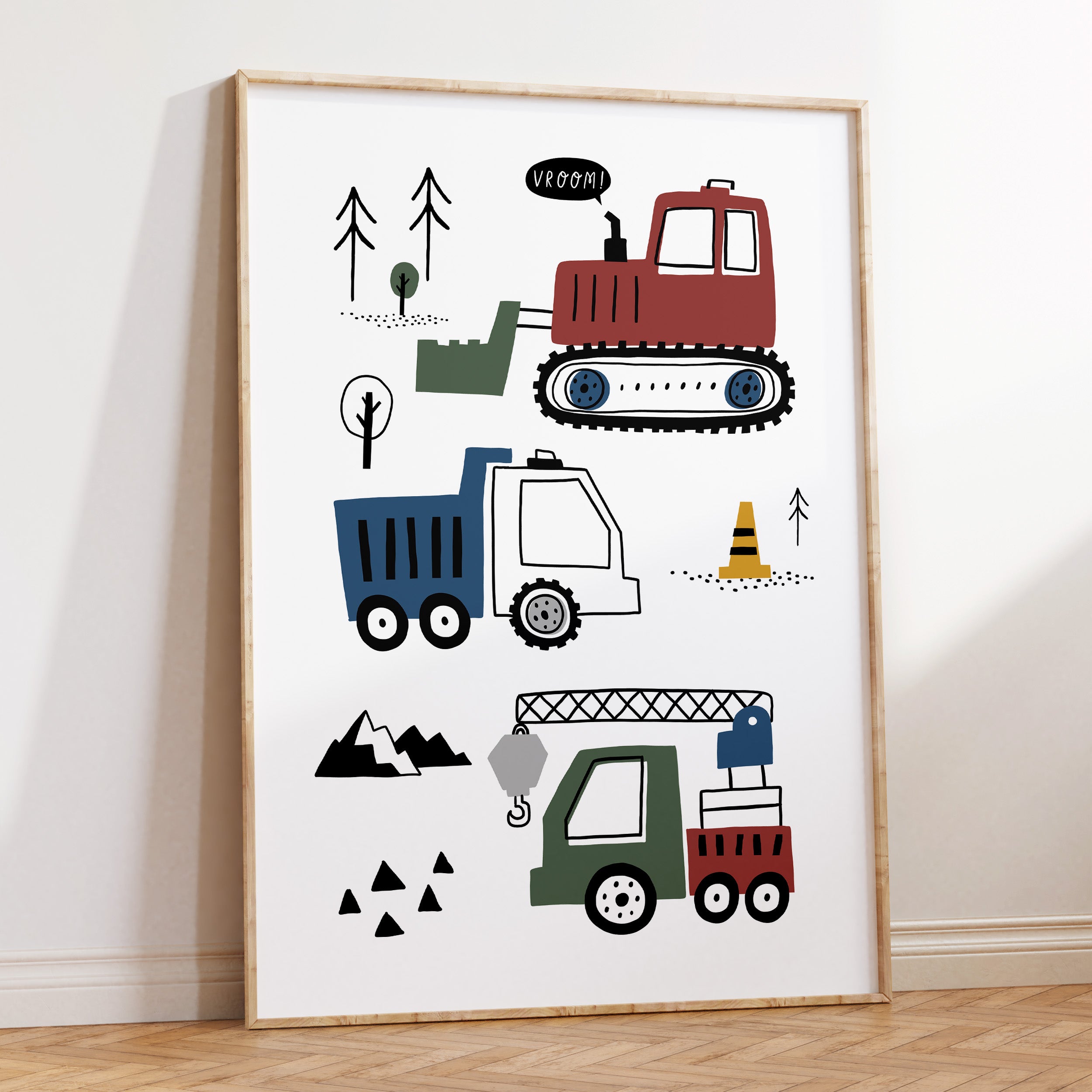 Construction Vehicles  Print