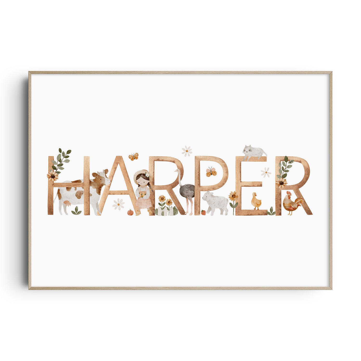 Farm Animal Name Print