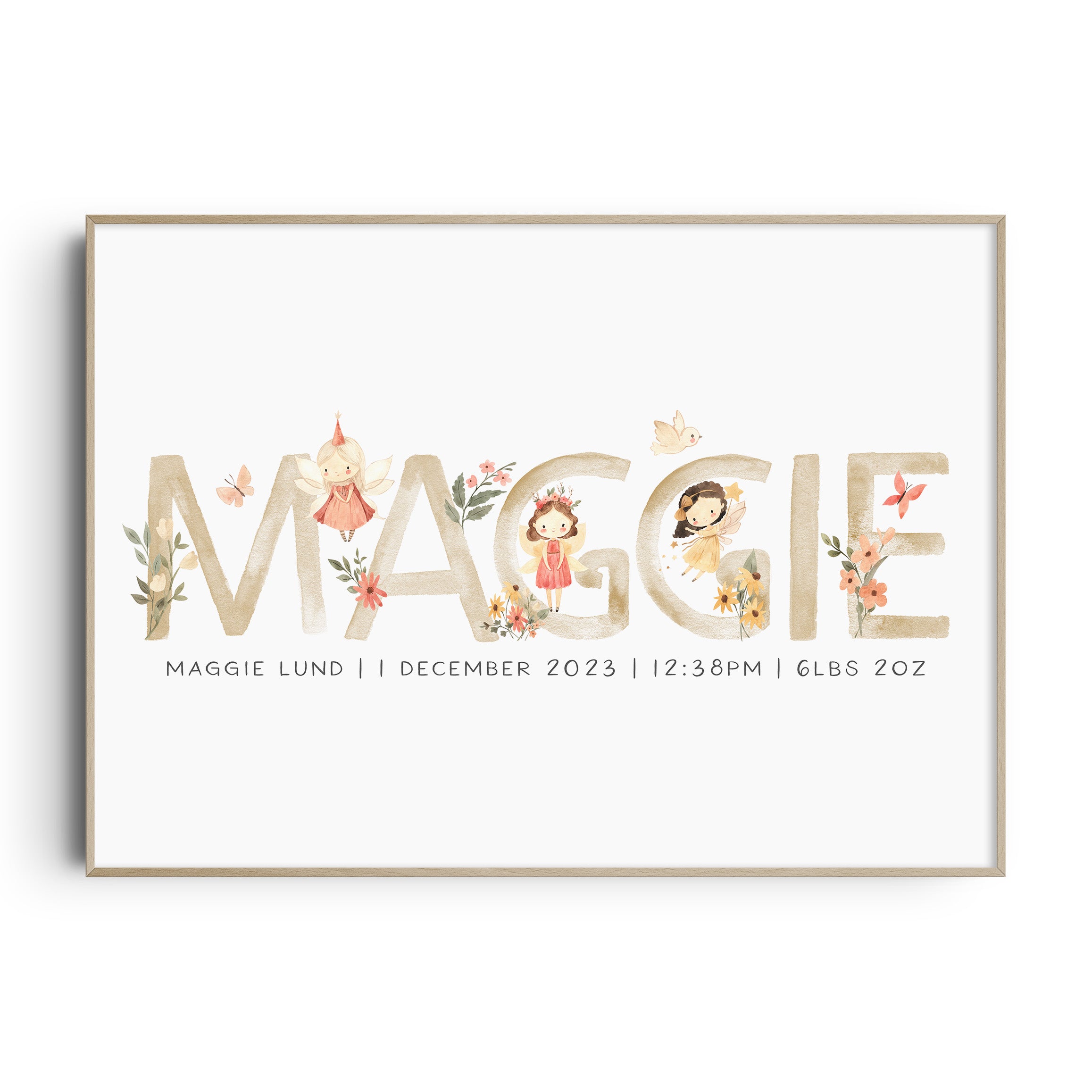 Fairy Name & Birth Print
