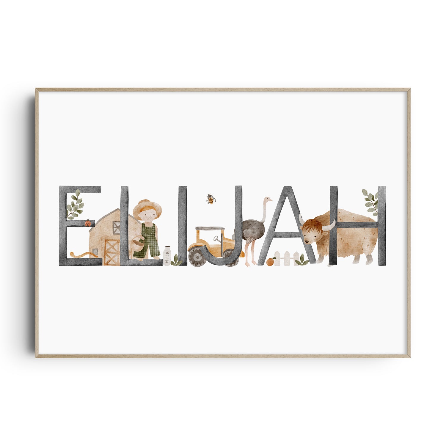 Farm Animal Name Print