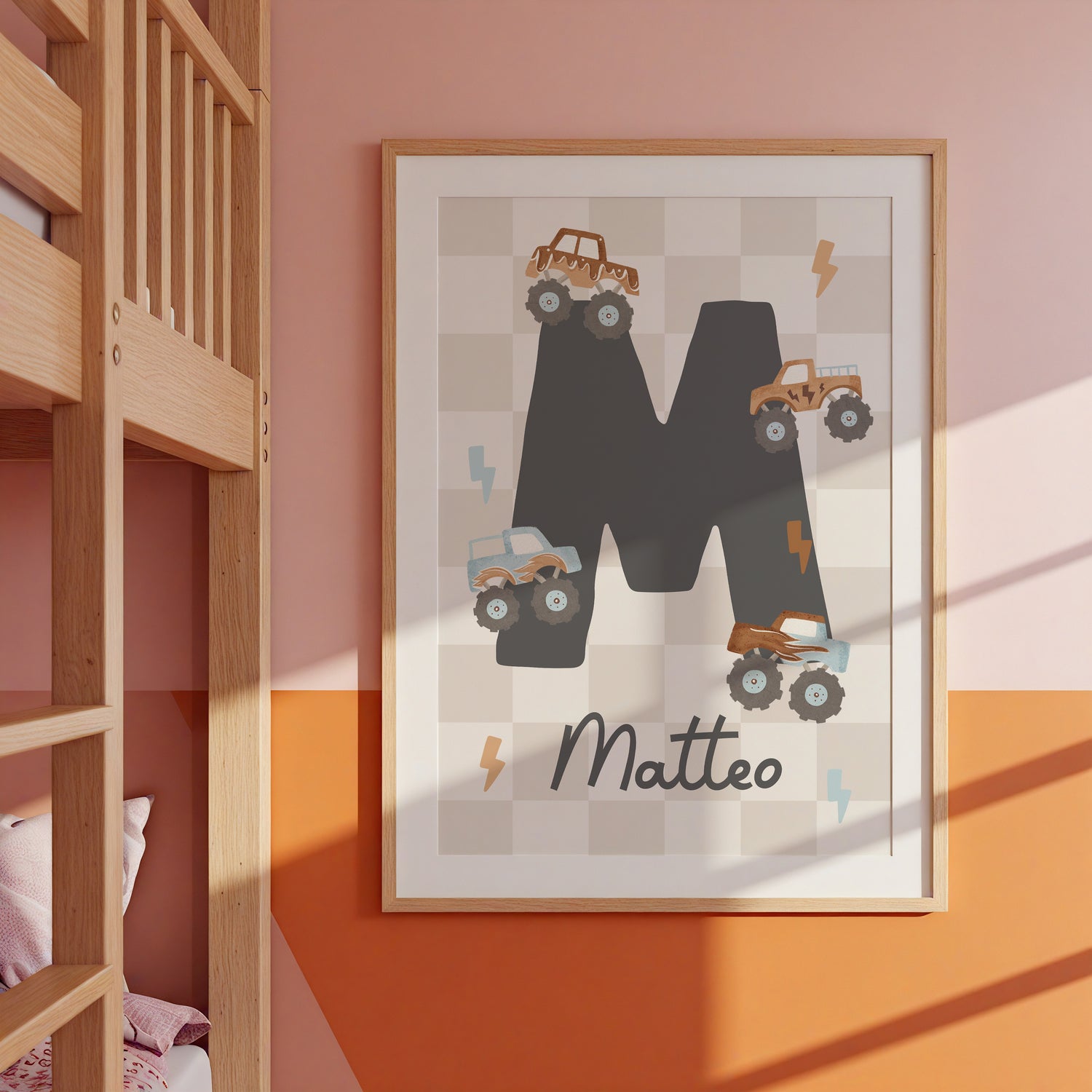 Monster Trucks Letter & Name Print