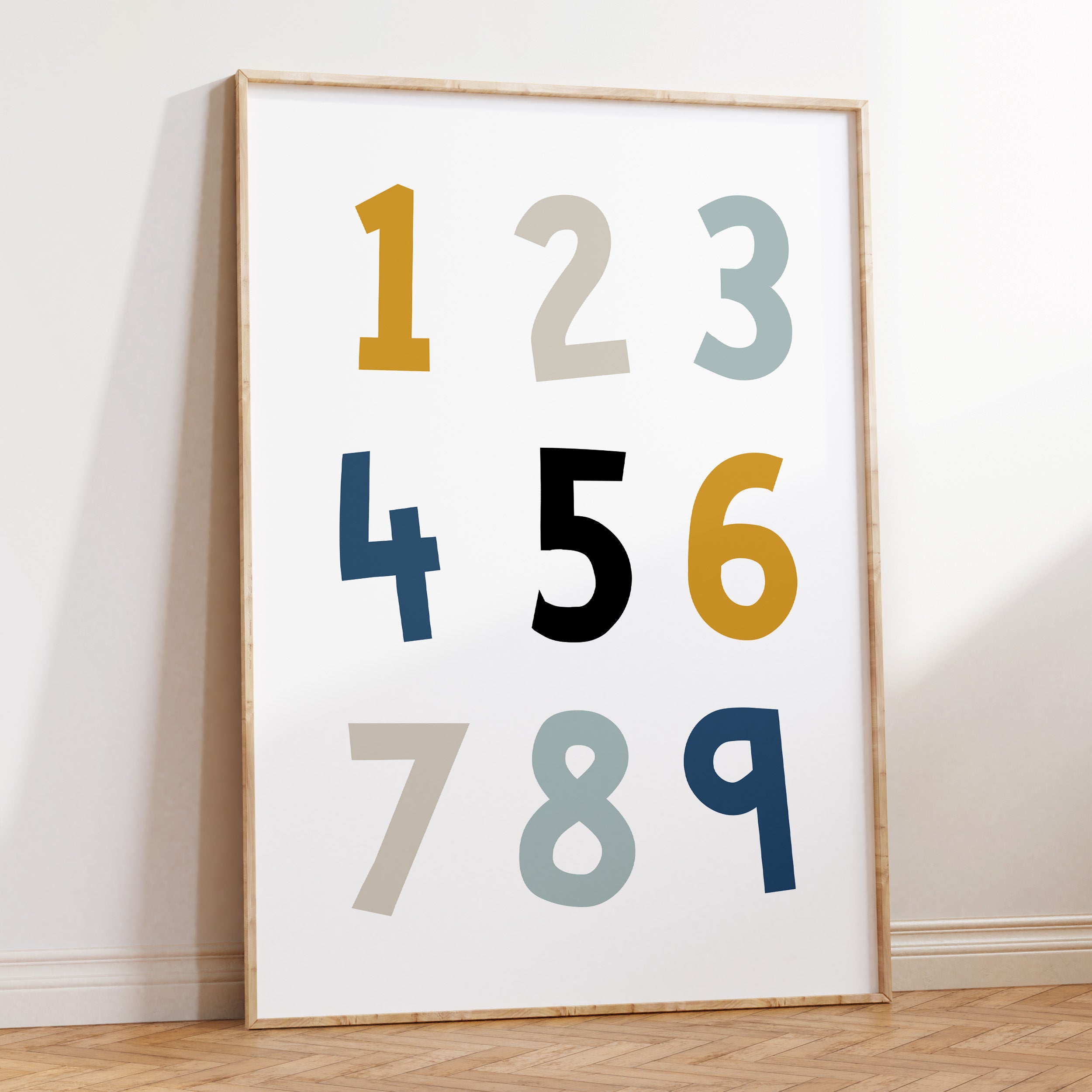 Construction Numbers Print