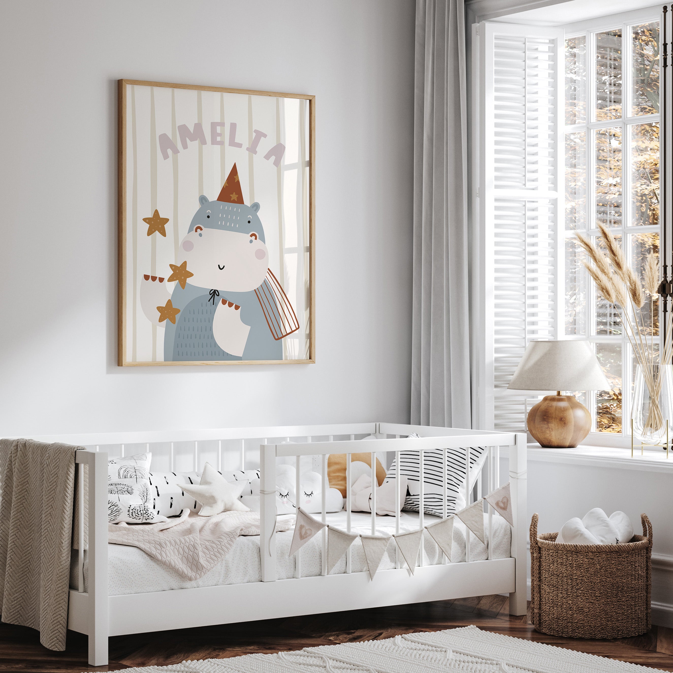 Magic Safari Animal Name Print - Hippo