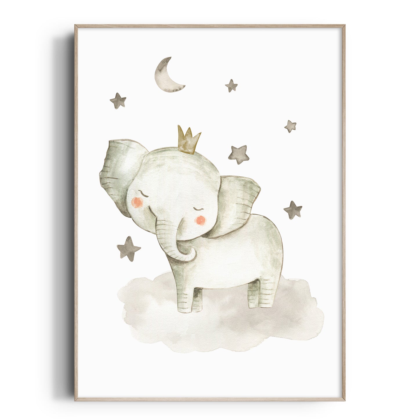 Elephant & Stars Print