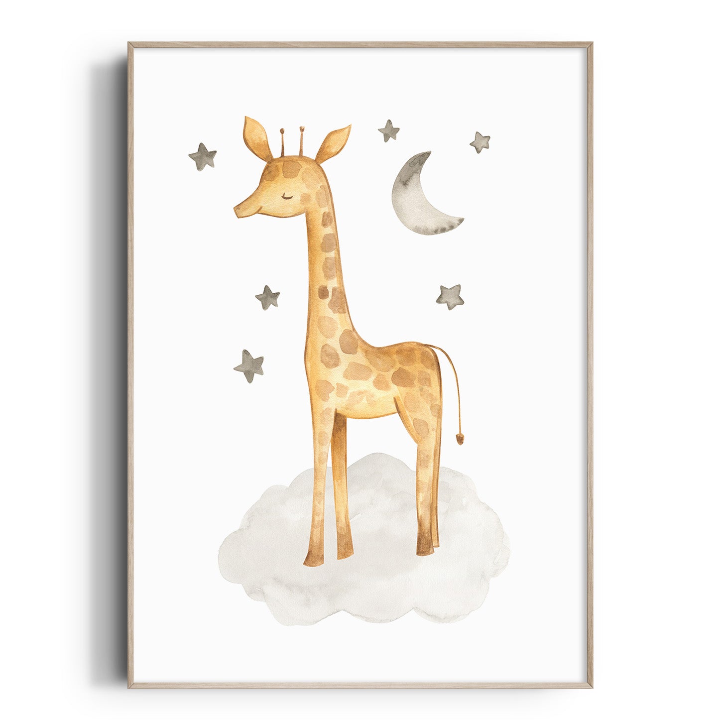 Giraffe & Stars Print