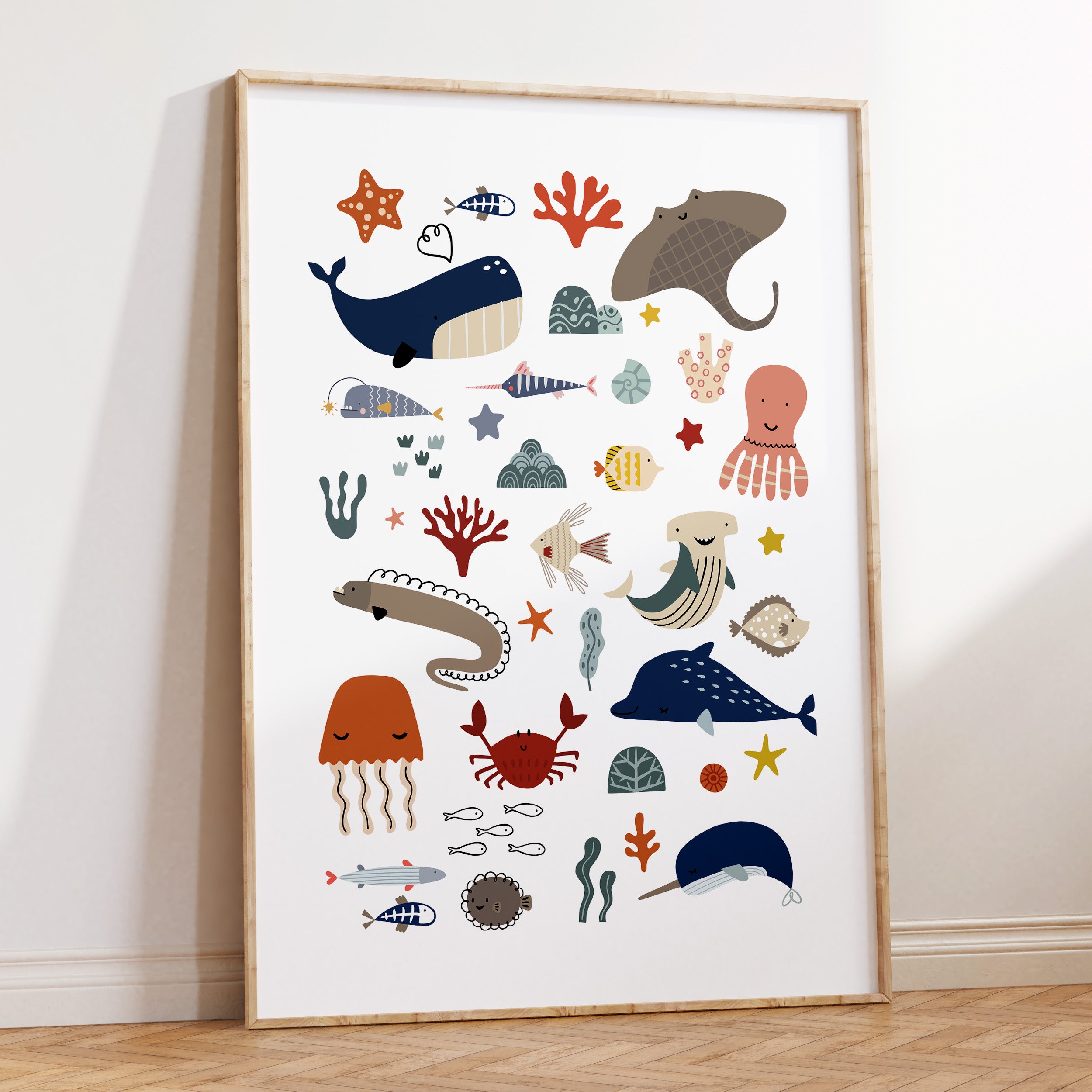 Under The Ocean Nursery Wall Art  Print