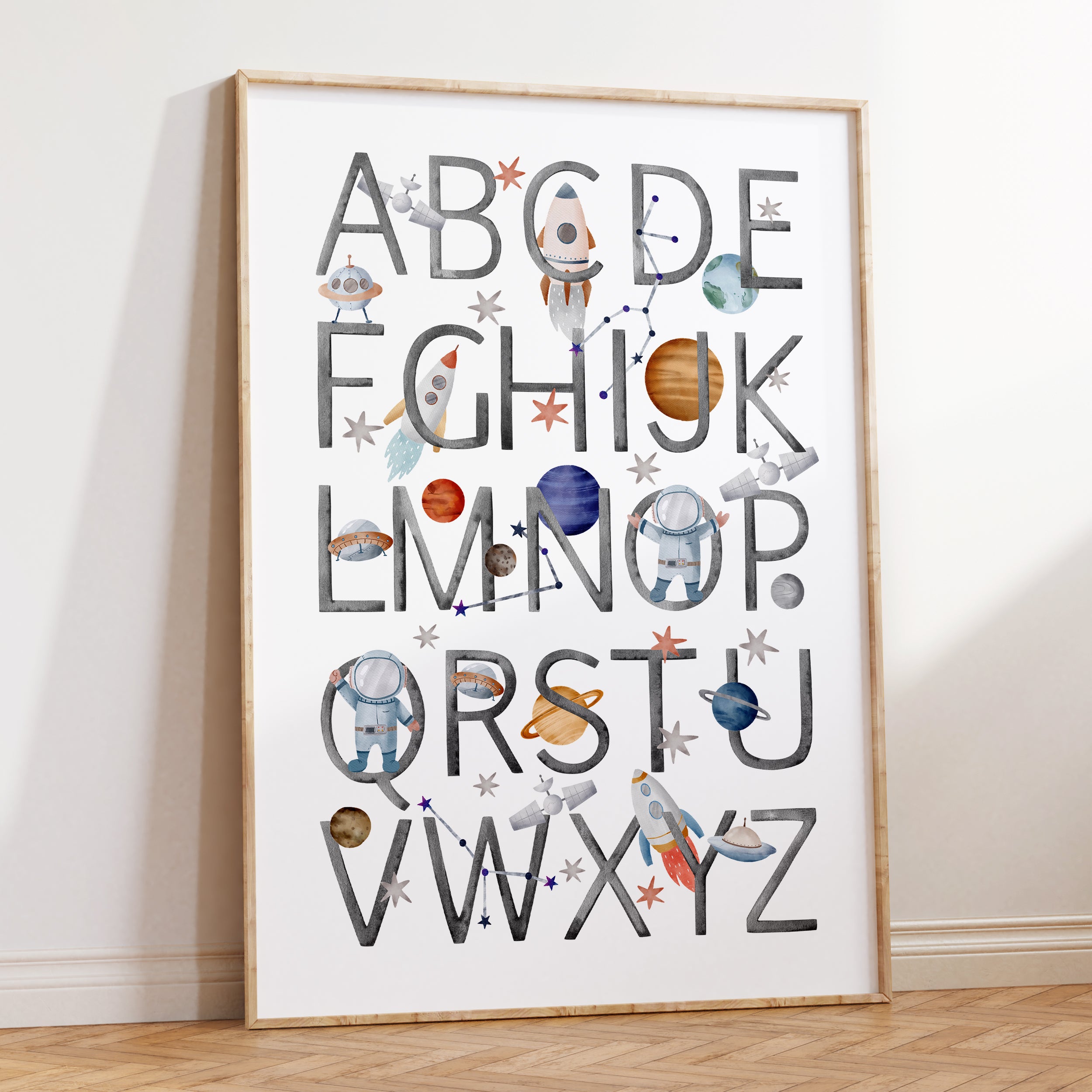 Space Alphabet Print