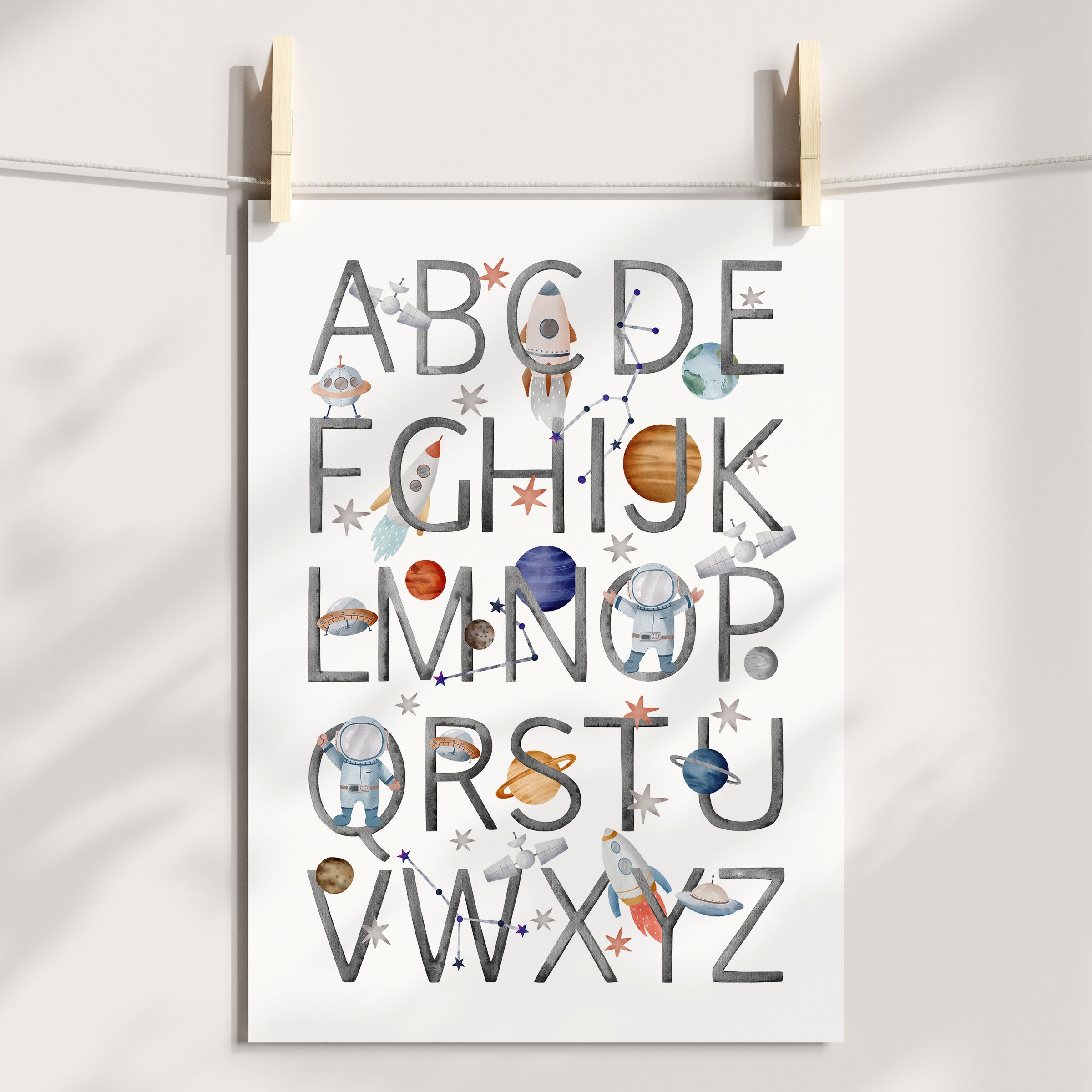 Space Alphabet Print