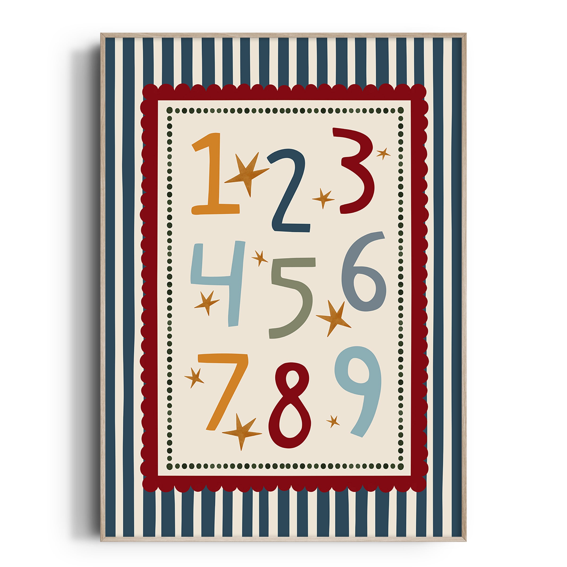 Stripe Numbers Print