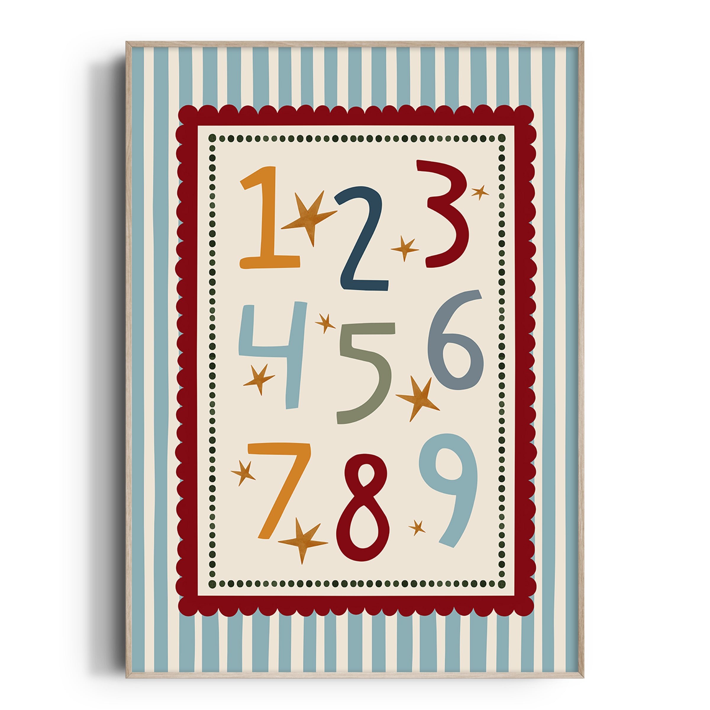Stripe Numbers Print
